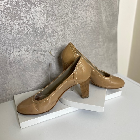 #19 AGL| Nude Patent Leather Designer Heel - Picture 1 of 6
